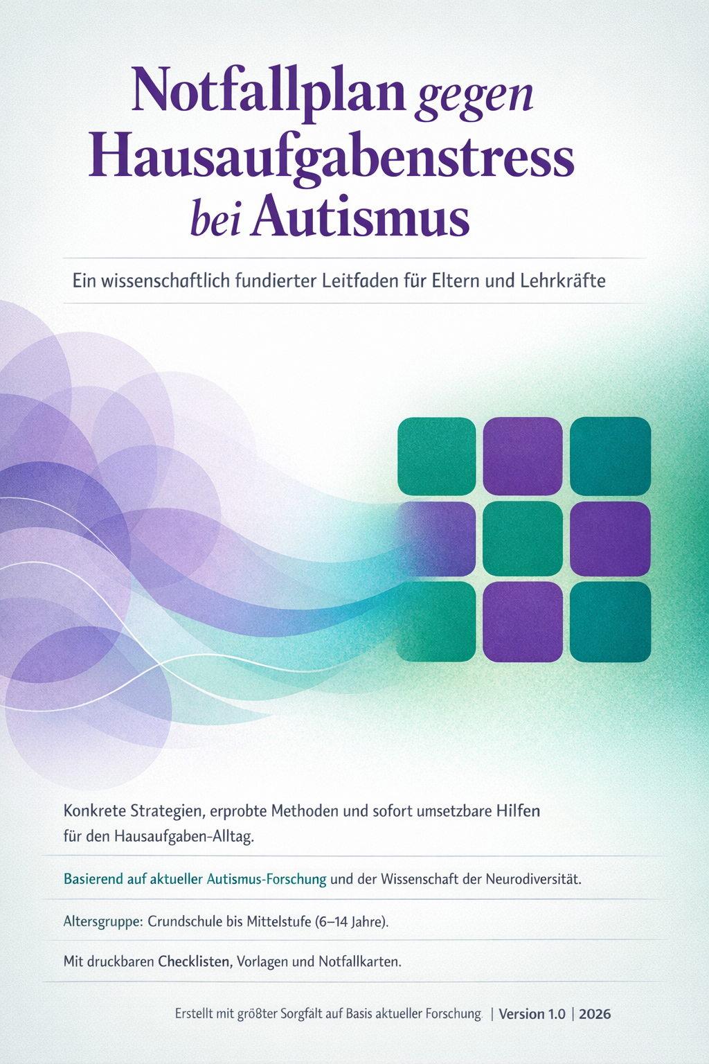 Autismus Hausaufgaben Notfallplan